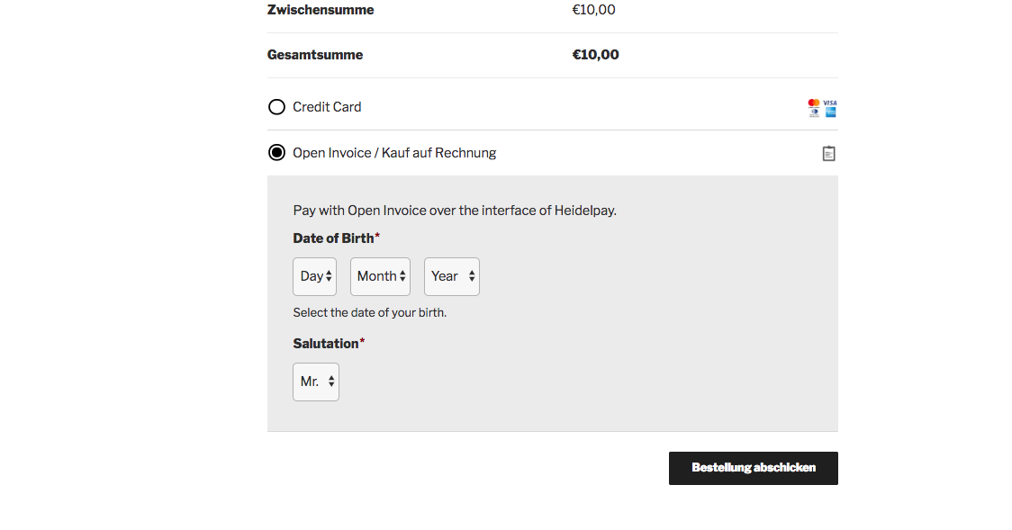 Customweb Gmbh Wordpress Woocommerce Heidelpay Zahlungs Plugin