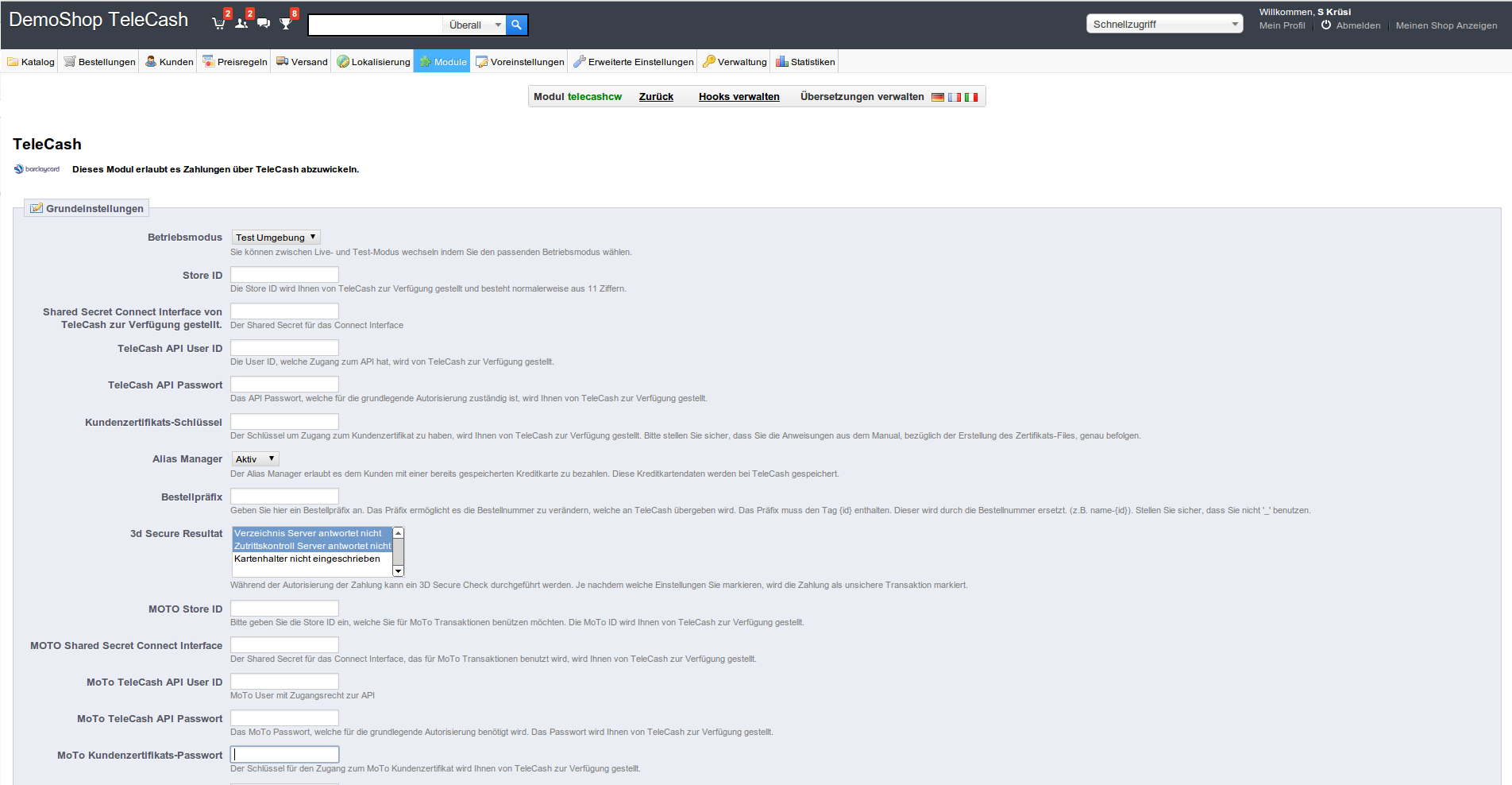 Customweb Gmbh Prestashop Ems E Commerce Gateway Payment Module